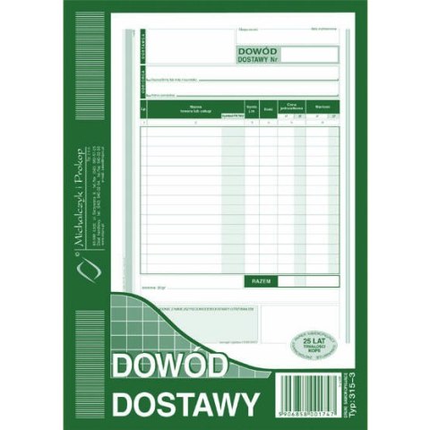 DOWÓD DOSTAWY A5 (WIELOKOPIA) Michalczyk i Prokop
