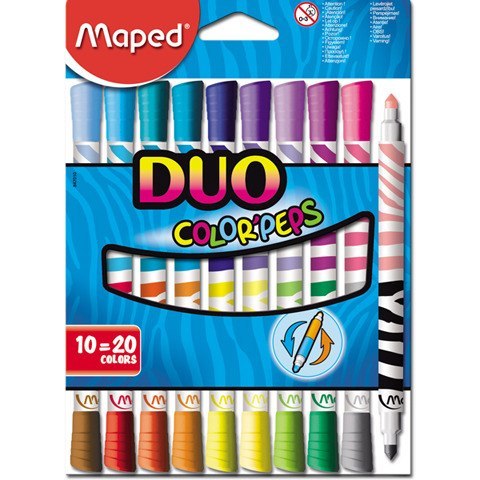 FLAMASTRY DWUSTRONNE MAPED DUO COLORPEPS 20 KOLORÓW Maped FLAMASTRY DWUSTRONNE MAPED DUO COLORPEPS 20 KOLORÓW Maped
