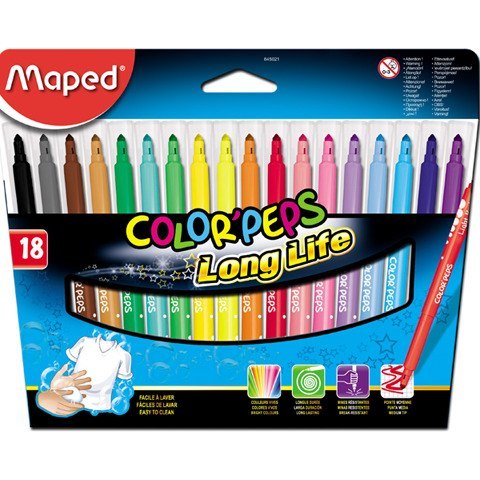 FLAMASTRY MAPED COLORPEPS 18 KOLORÓW Maped FLAMASTRY MAPED COLORPEPS 18 KOLORÓW Maped