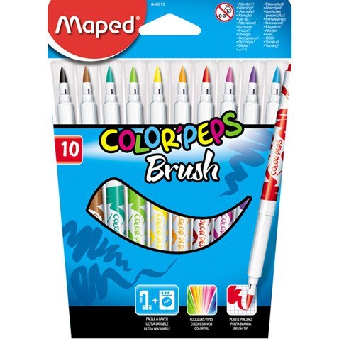 FLAMASTRY MAPED COLORPEPS BRUSH 10 KOLORÓW Maped FLAMASTRY MAPED COLORPEPS BRUSH 10 KOLORÓW Maped
