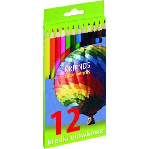 KREDKI OŁÓWKOWE 12 KOLORÓW Friends