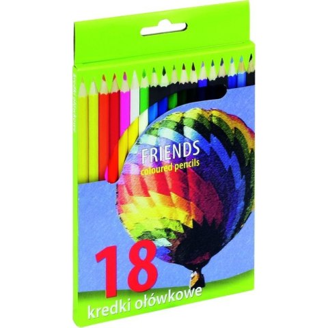 KREDKI OŁÓWKOWE 18 KOLORÓW Friends KREDKI OŁÓWKOWE 18 KOLORÓW Friends