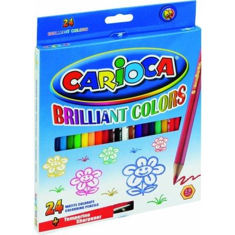 KREDKI OŁÓWKOWE CARIOCA 24 KOLORY CARIOCA KREDKI OŁÓWKOWE CARIOCA 24 KOLORY CARIOCA