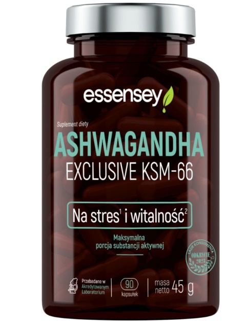 Essensey Ashwagandha Exclusive KSM-66 90 kapsułek Essensey Ashwagandha Exclusive KSM-66 90 kapsułek