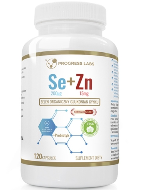 Progress Labs Selen Organiczny + cynk 120 kapsułek Progress Labs Selen Organiczny + cynk 120 kapsułek