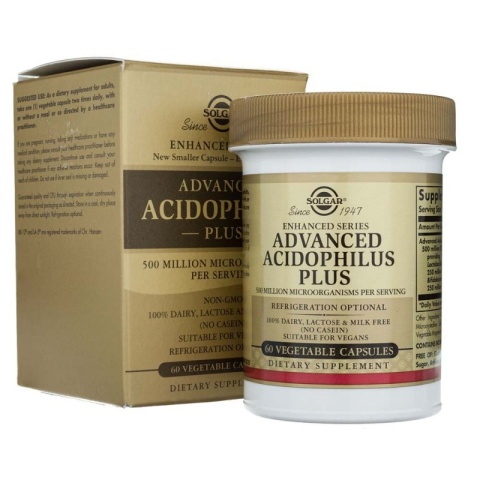 Solgar Advanced Acidophilus Plus (Jelitowa flora bakteryjna) 60 kapsułek Solgar Advanced Acidophilus Plus (Jelitowa flora bakteryjna) 60 kapsułek