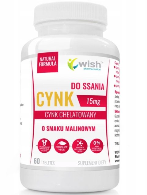 Wish Cynk do ssania 60 tabletek Wish Cynk do ssania 60 tabletek