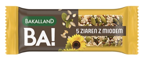 Bakalland BA! Baton zbożowy 5 Ziaren Z Miodem 40g Bakalland BA! Baton zbożowy 5 Ziaren Z Miodem 40g