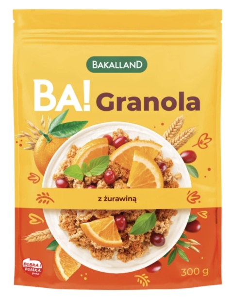 Bakalland BA! Granola z żurawiną 300 g Bakalland BA! Granola z żurawiną 300 g