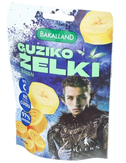 Bakalland Kleks Guziko żelki bananowe 34 g Bakalland Kleks Guziko żelki bananowe 34 g