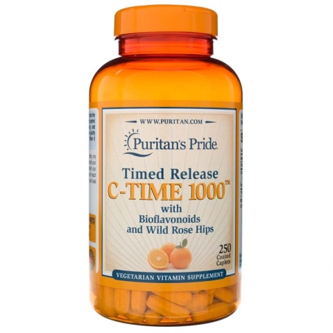 Puritan's Pride Witamina C 1000 mg Powolne Uwalnianie 250 tabletek