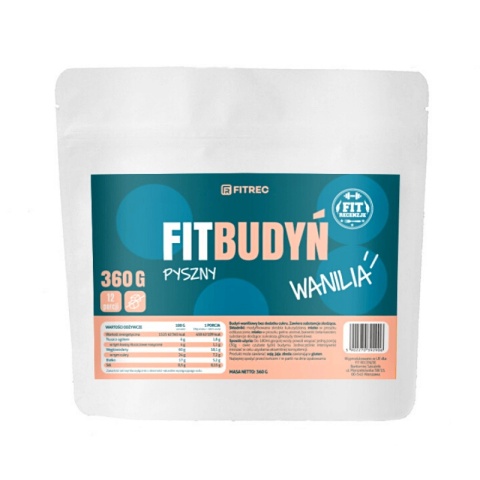 FitRec Fit Budyń Waniliowy bez cukru 360g FitRec Fit Budyń Waniliowy bez cukru 360g