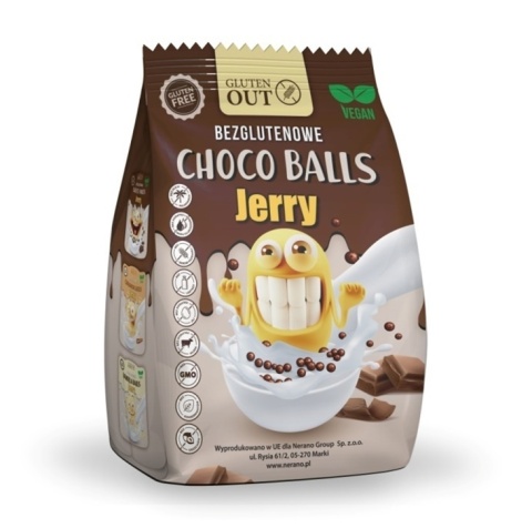 Jerry Gluten Out Kulki Zbożowe Kakaowe Bezglutenowe 375 g Jerry Gluten Out Kulki Zbożowe Kakaowe Bezglutenowe 375 g