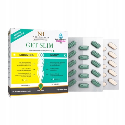 Noble Health Get Slim Morning & Night 90 tabletek Noble Health Get Slim Morning & Night 90 tabletek
