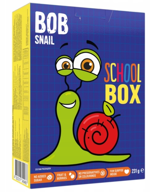 BOB SNAIL School Box mix przekąsek z zabawką 231 g BOB SNAIL School Box mix przekąsek z zabawką 231 g