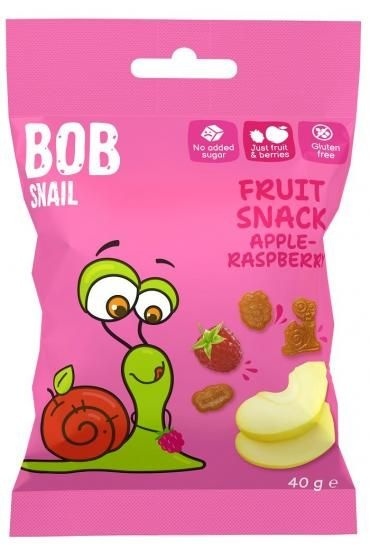 BOB SNAIL Przekąska jabłko malina żelki bez dodatku cukrów 40 g BOB SNAIL Przekąska jabłko malina żelki bez dodatku cukrów 40 g