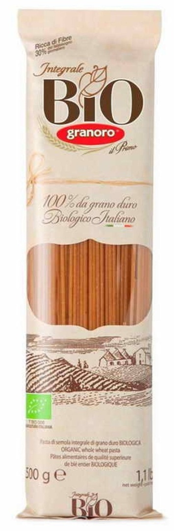 GRANORO Makaron spaghetti pełnoziarnisty BIO 500 g