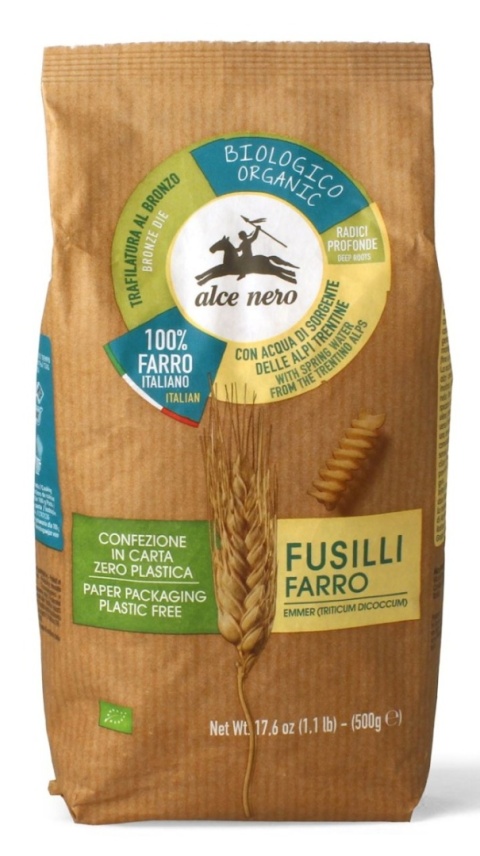 Alce Nero Makaron Z Płaskurki Fusilli BIO 500 g Alce Nero Makaron Z Płaskurki Fusilli BIO 500 g