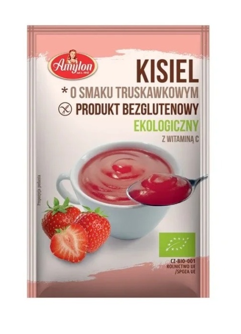 Amylon Kisiel Instant O Smaku Truskawkowym Bezglutenowy BIO 30 g