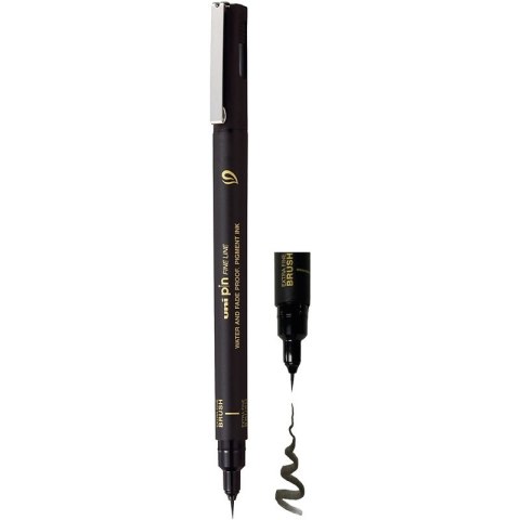 Cienkopis pędzelkowy Uni Pin-500EF brush czarny Uni Cienkopis pędzelkowy Uni Pin-500EF brush czarny Uni