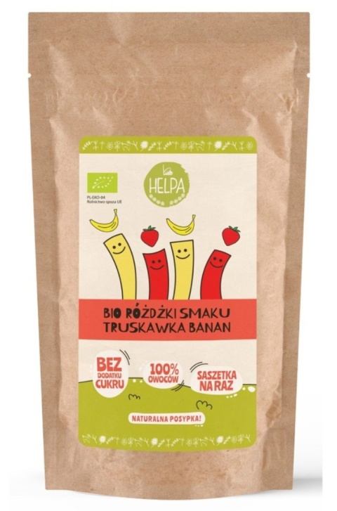Helpa Różdżki Smaku Mix Truskawka-Banan Liofilizowane Owoce (10x2 g) 20 g