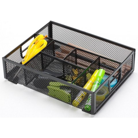 Organizer na biurko Q-Connect metalowy czarny Q-CONNECT Organizer na biurko Q-Connect metalowy czarny Q-CONNECT