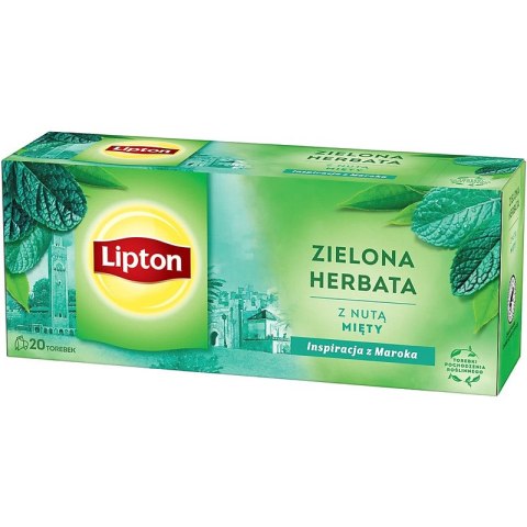 Herbata Lipton zielona z nutą mięty (20) Lipton Herbata Lipton zielona z nutą mięty (20) Lipton