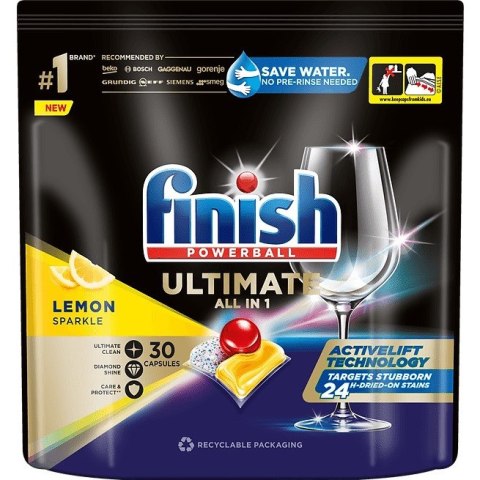 Kapsułki do zmywarki Finish Ultimate All-in-1 Lemon (30) FINISH Kapsułki do zmywarki Finish Ultimate All-in-1 Lemon (30) FINISH