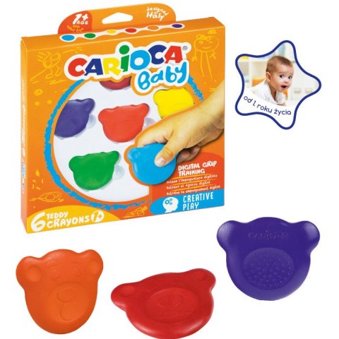 Kredki Carioca Baby 6 kolorów CARIOCA Kredki Carioca Baby 6 kolorów CARIOCA