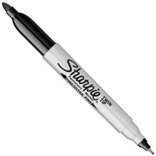 MARKER SHARPIE TWIN TIP CZARNY BLISTER 1 SZT SHARPIE