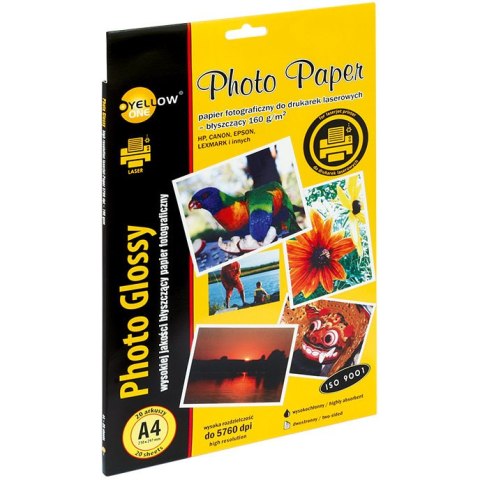 PAPIER FOTO YELLOW ONE A4 160g BŁYSK (20) Yellow One PAPIER FOTO YELLOW ONE A4 160g BŁYSK (20) Yellow One