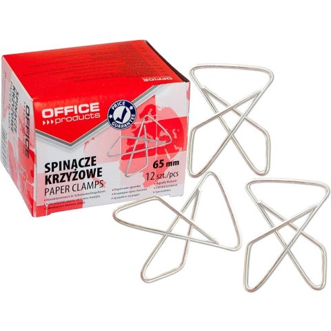 Spinacze krzyżowe OFFICE PRODUCTS, 65mm, 12szt., s Office Products