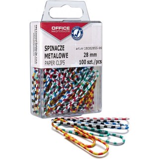 Spinacze metalowe OFFICE PRODUCTS Zebra, powlekane Office Products