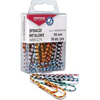 Spinacze metalowe OFFICE PRODUCTS Zebra, powlekane Office Products