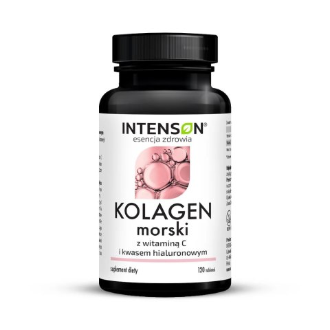 Intenson Kolagen morski + Witamina C + hialuron 120 tabletek