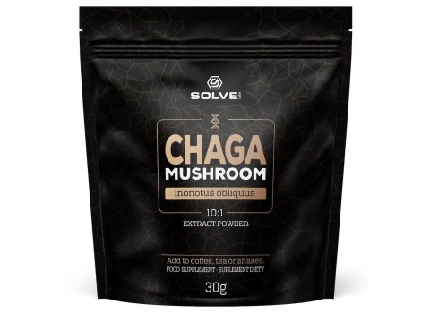 SolveLabs Chaga (Błyskoporek Podkorowy) 10:1 Mushroom Powder 30g