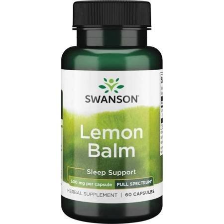 Swanson FS Lemon Balm 500mg 60 kapsułek