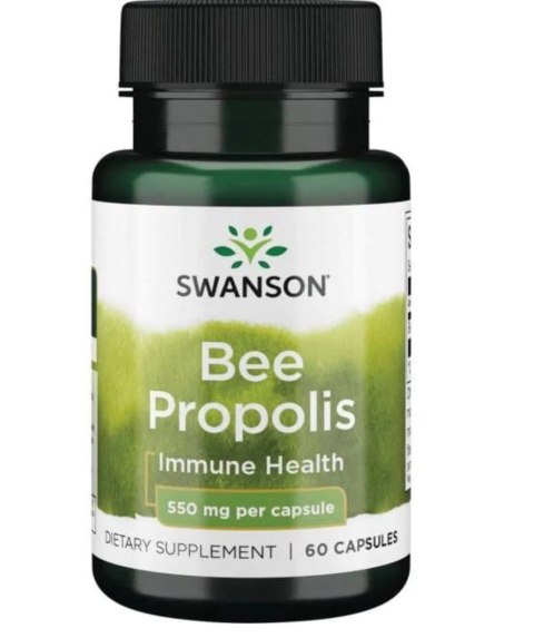 Swanson Bee Propolis 550mg 60 kapsułek