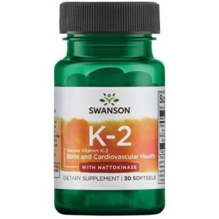 Swanson Witamina K-2 + Nattokinaza 30 kapsułek żelowych