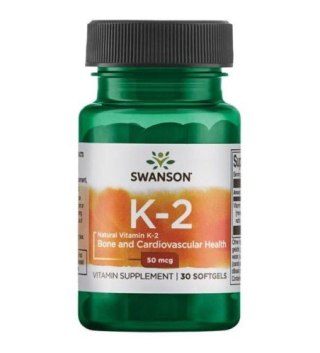 Swanson Witamina K2 naturalna 50 µg 30 kapsułek żelowych