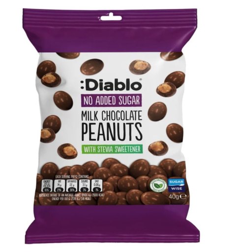 Diablo Orzeszki w czekoladzie bez dodatku cukru 40 g