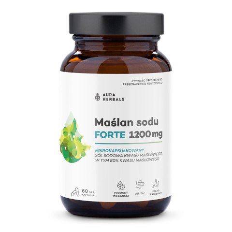Aura Herbals Maślan sodu FORTE 1200 mg mikrokapsułkowany 60 kapsułek