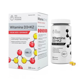 Bio Medical Pharma Witamina D3 + K2 MK-7 120 kapsułek