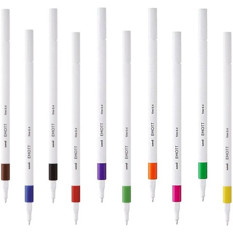 Cienkopis Uni Emott 0.4mm żółty Uni