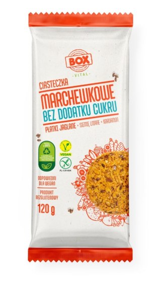 Frank&Oli Ciastka Marchewkowe z Kardamonem Bez dodatku cukru 120g