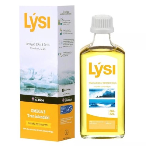 Lysi Tran islandzki 240 ml o smaku cytrynowym