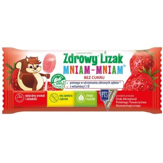 Mniam Mniam Starpharma Zdrowy Lizak Truskawka Łezka Z Wit. D I C 6 g
