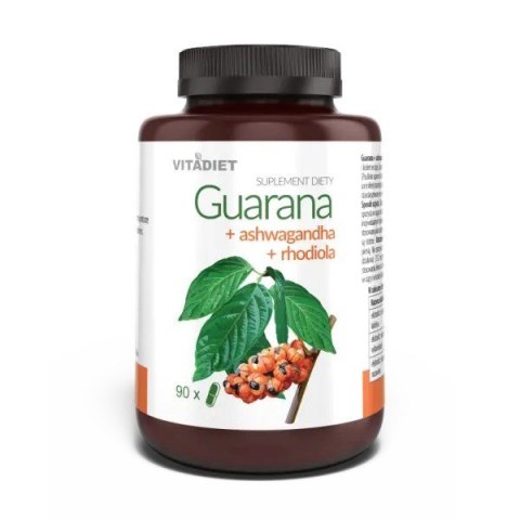 VITADIET Guarana + ashwagandha + rhodiola 90 kapsułek