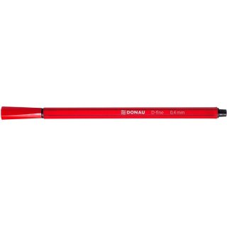 Cienkopisy Donau D-Fine 0.4mm czerwone (10) Donau