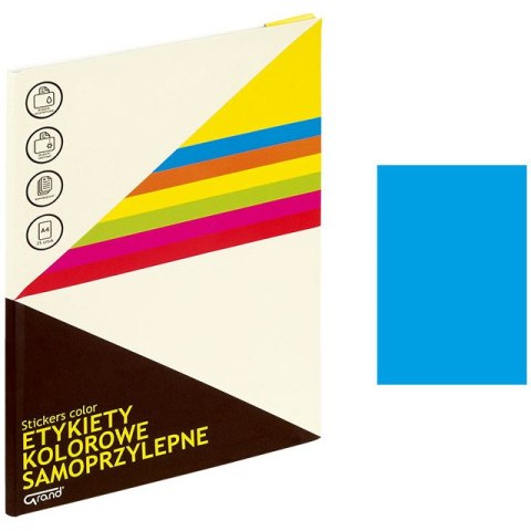 ETYKIETY A4 GRAND 210mm*297mm NIEBIESKIE (25) Grand